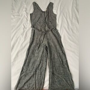 Grey linen jumpsuit
